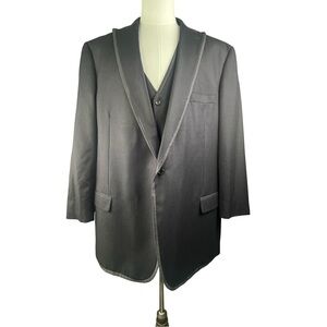 Caravelli Fusion Men’s Elegant Charcoal Blazer with matching Vest Size 50L